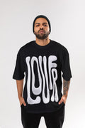 Love typography oversize tee