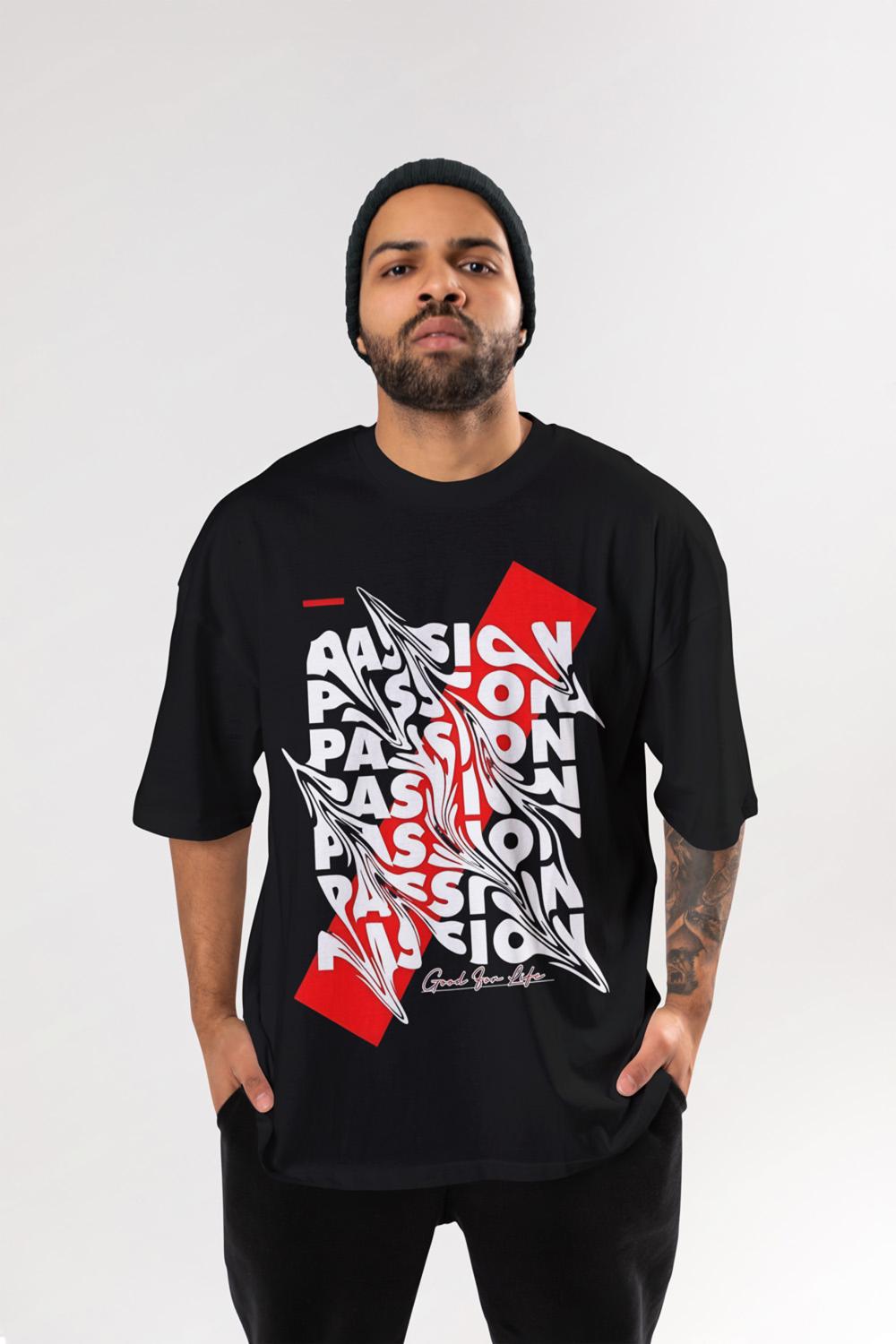 PASSION oversize typography T-shirt