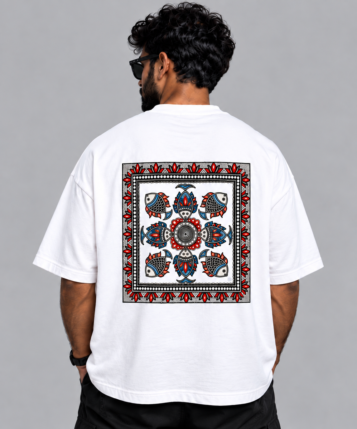 Madhubani Fish front and back